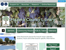 Tablet Screenshot of maderacountylibrary.org